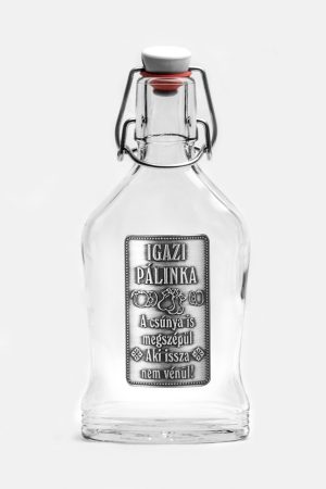 0,2 literes csatzáras lapos pálinkás üveg