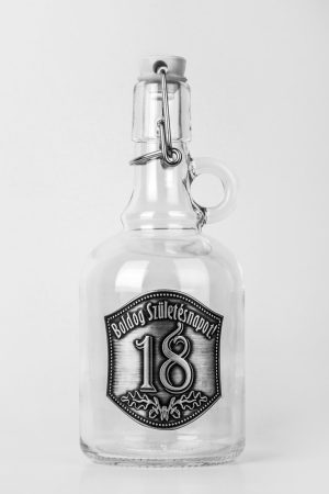 Csatos Füles üvegpalack 0,5L - Boldog születésnapot 18