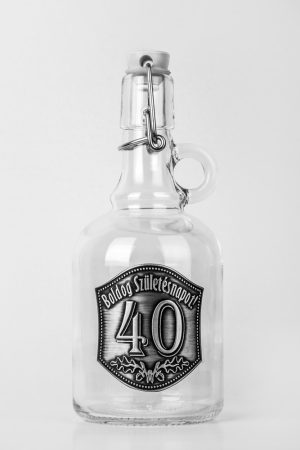 Csatos Füles üvegpalack 0,5L - Boldog születésnapot 40