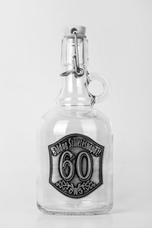 Csatos Füles üvegpalack 0,5L - Boldog születésnapot 60