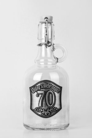 Csatos Füles üvegpalack 0,5L - Boldog születésnapot 70