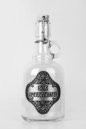 Csatos Füles üvegpalack 0,5L - Sok szeretettel